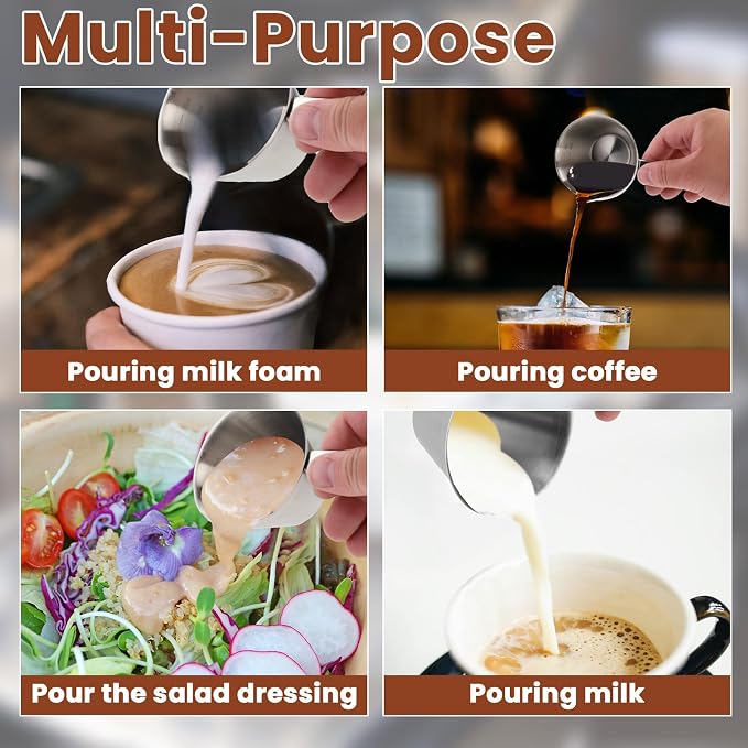 2 Pieces 3.4 Oz/100 ml Espresso Measuring Cups, Stainless Steel Espresso Shot - Image 6