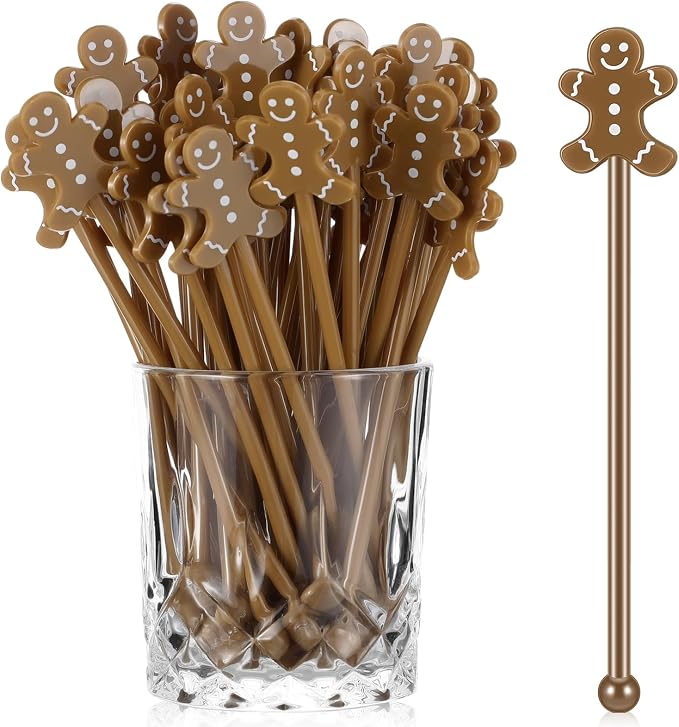 Chengu 100 Pcs Winter Drink Stirrers Xmas Stir Sticks Bulk Holiday Coffee by CHENGU