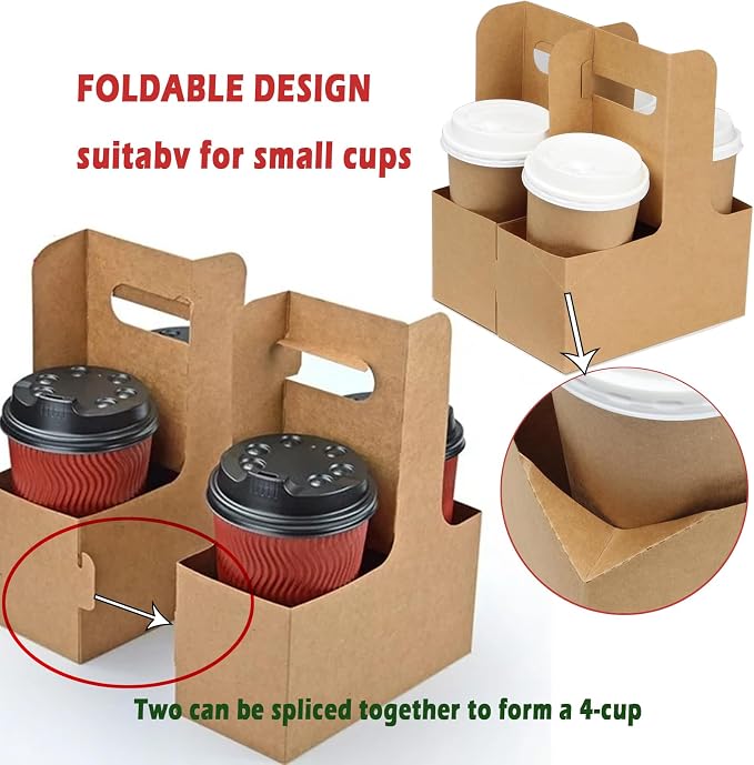 20 Pack Kraft Drink Carrier - Image 4