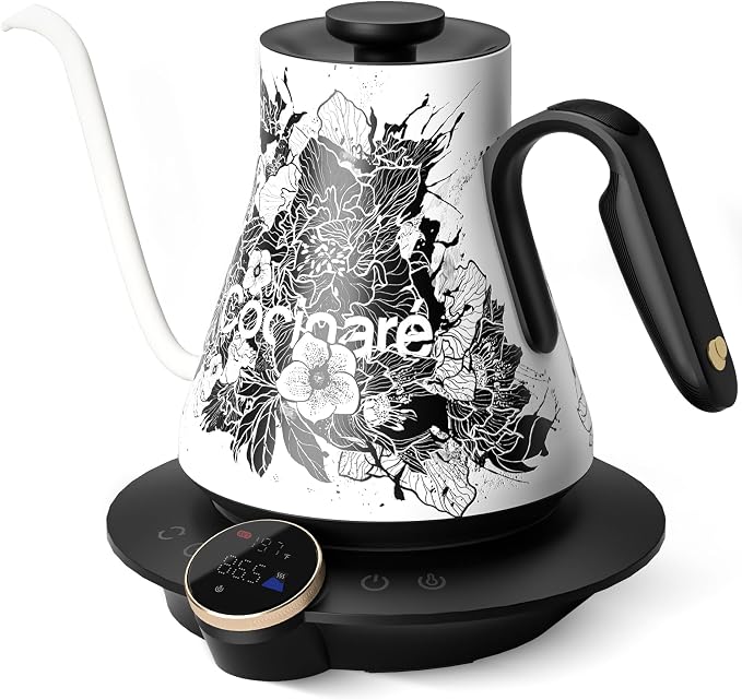 Cocinare Gooseneck Electric Kettle, ±0.5°F Precise Temperature Control by Cocinare