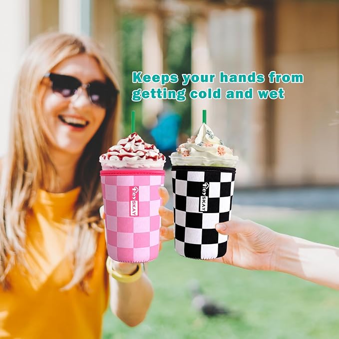 HEYSKAY Insulated Coffee Cup Sleeves Reusable Neoprene Iced Coffee Sleeve - Image 5