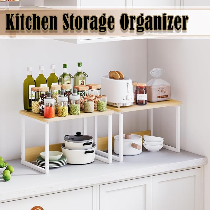 MARTY Kitchen Countertop Organizer Cabinet Shelf, 17x12.4 Large Spice Racks - Image 2