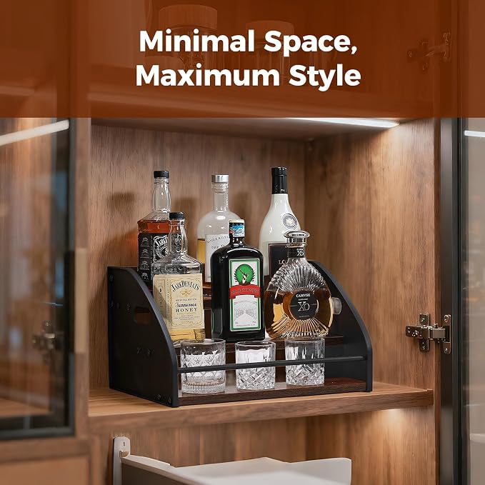 Liquor Bottle Display Shelf, Coffee Syrup Rack Organizer - Image 7