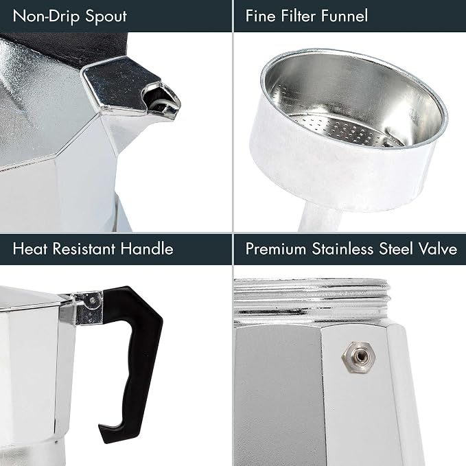Primula Classic Stovetop Espresso and Coffee Maker, Moka Pot - Image 3