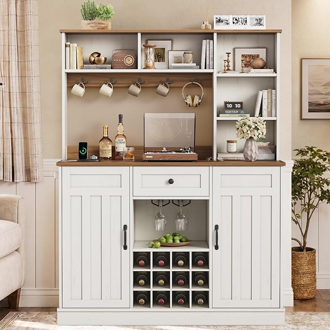 Large Farmhouse Coffee Bar Cabinet - Image 8