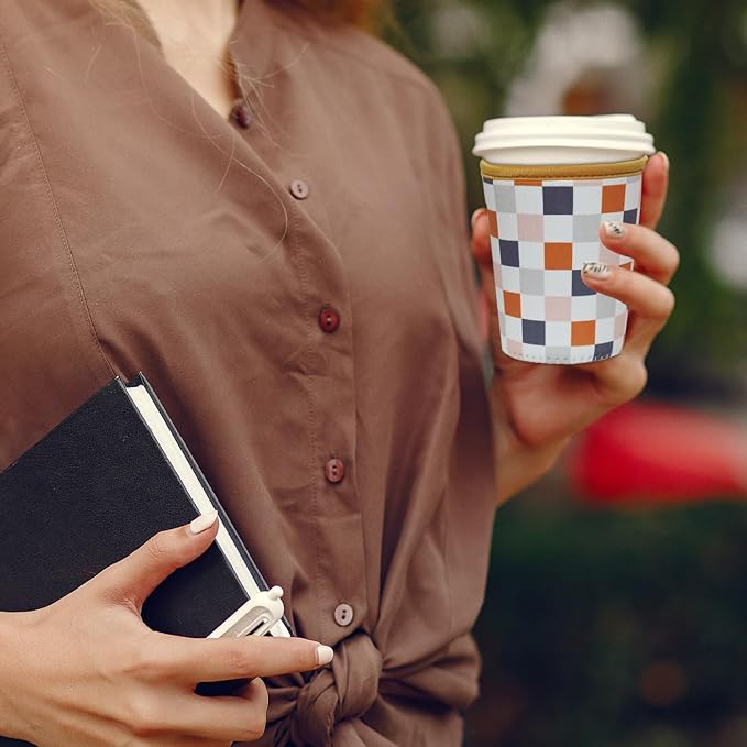 Reusable Insulated Sleeve for Iced Coffee Cup, Coffee Neoprene Sleeve for Cold - Image 4