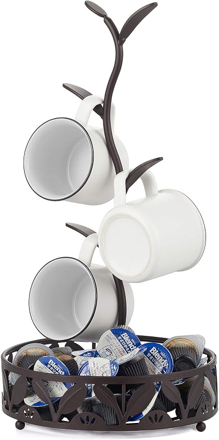 Mug Holder Stand, Countertop Mug Tree, Coffee Pod Holder by ALLCENER