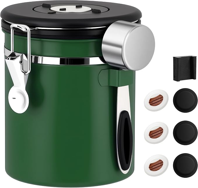 ShanSon Coffee Canister Airtight, Stainless Steel Bean Storage Container by ShanSon