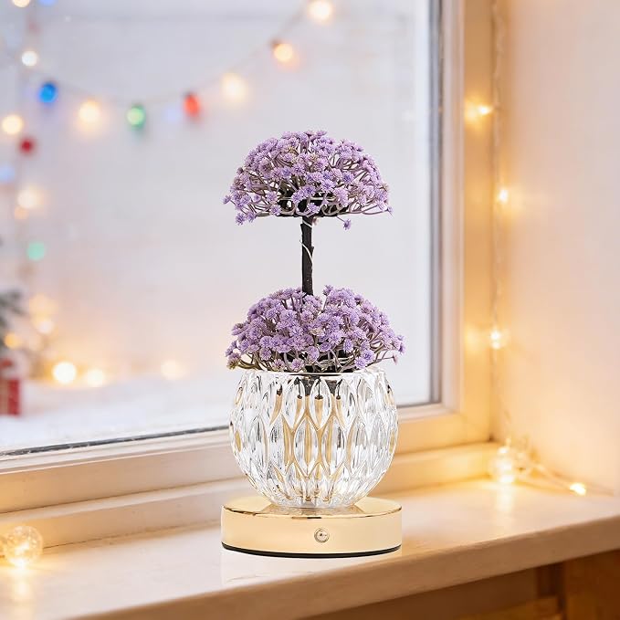 Touch Dimmable Purple Flower Lamp Color Changing Light - Image 7