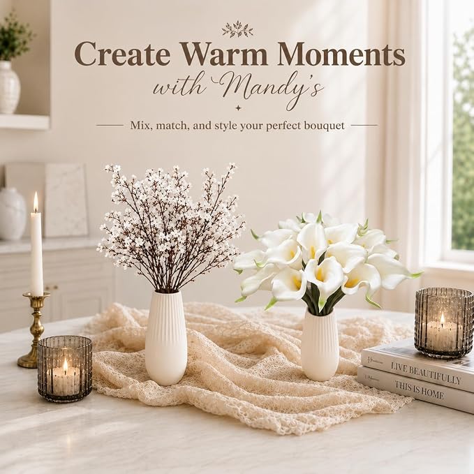 Mandy's 6 Bundles Artificial White Baby’s Breath Flowers | 18.5 Inch Silk - Image 8