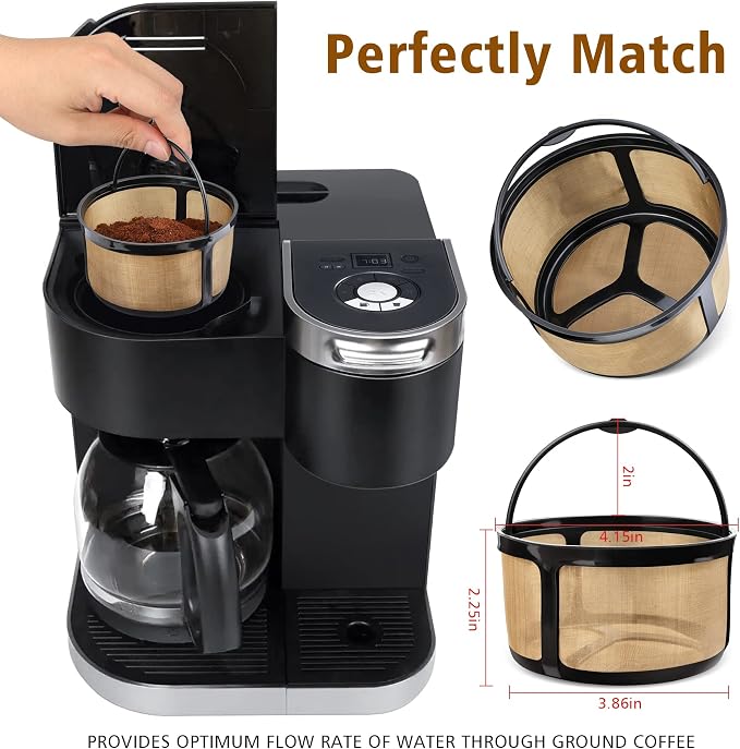 Reusable K-Duo Coffee Filter for Essentials & Brewers, Carafe Basket Filters - Image 3