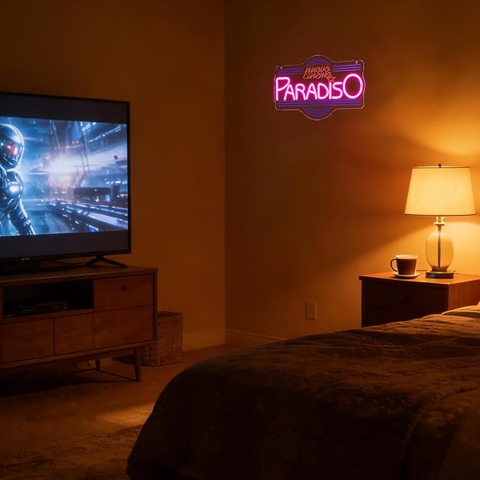 Allball Cinema Paradiso Neon Sign, LED Theater Neon Light USB Powered Dimmable - Image 7