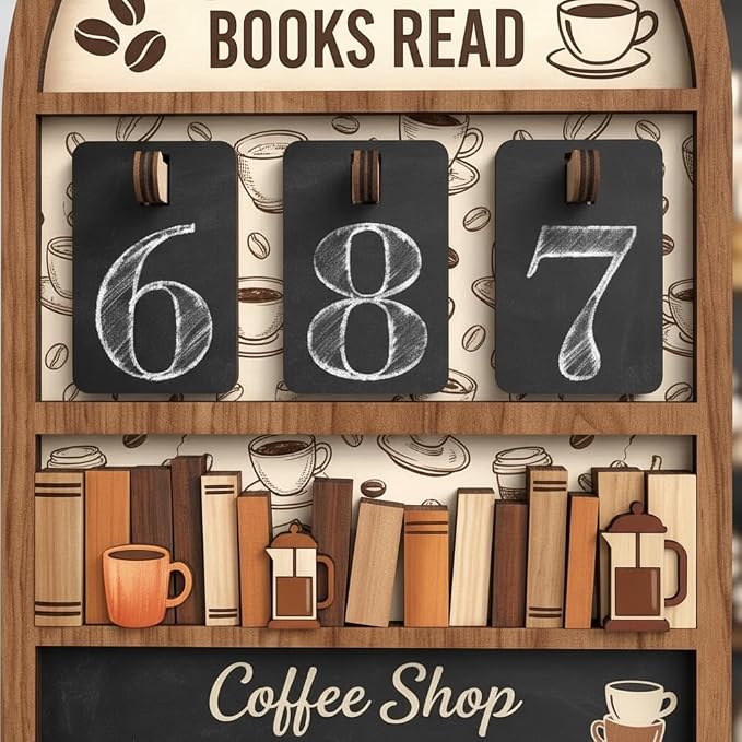 Personalized Book Read Tracker, Wooden Books Read This Year Counter, Reading - Image 4