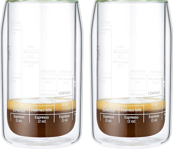 Ozeri Moderna Artisan Series Double Wall Barista Coffee Glass, 15 oz - Image 8