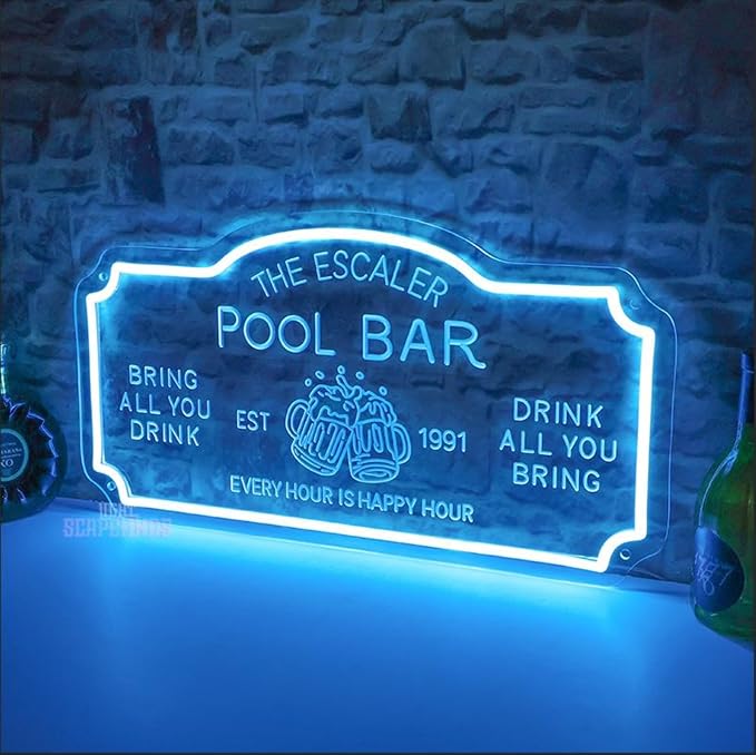 Custom Home Bar Neon Sign Dimmable Open LED Neon Light Wall Decor Beer Whiskey - Image 6