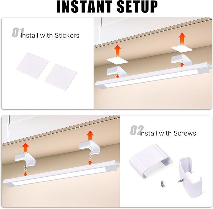 2 Pcs 14inch Plug in Under Cabinet Lighting - Image 5