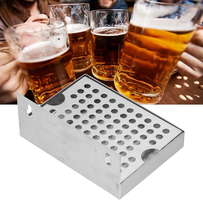 Beer Drip Tray, Stainless Steel Wall Mount Kegerator Beer Tower Drip Pan - Image 6