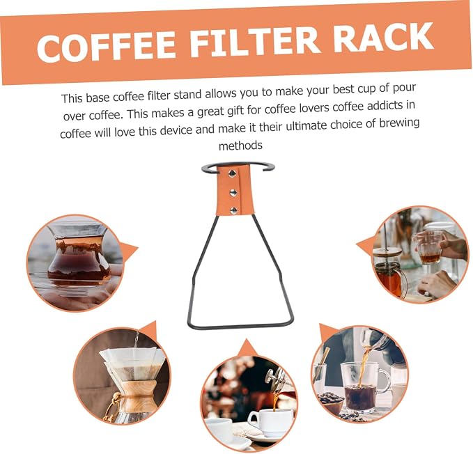 KICHOUSE 1pc Hand Coffee Filter Dripper Pot Rack Metal Coffee Dripper Stand - Image 3