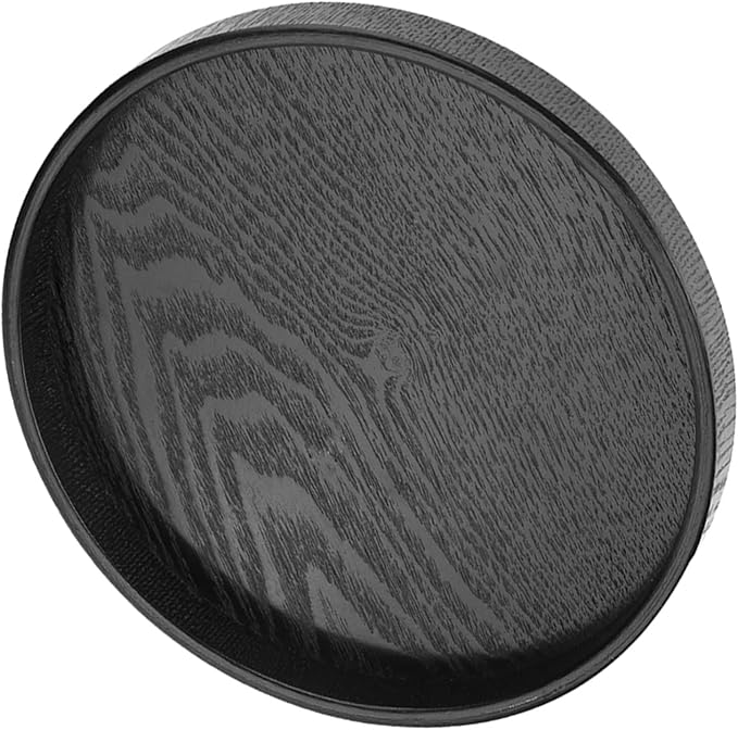 Yinhing Round Tray, Coffee Table Tray Food Meals Serving Plate Restaurant Wood - Image 2