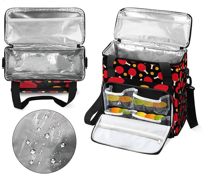 Table Tennis Pattern Coffee Maker Travel Bag, Table Tennis Pattern Large - Image 3