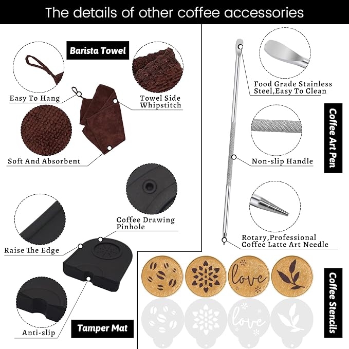 51mm Coffee Tamper Set Barista Kit - Image 6