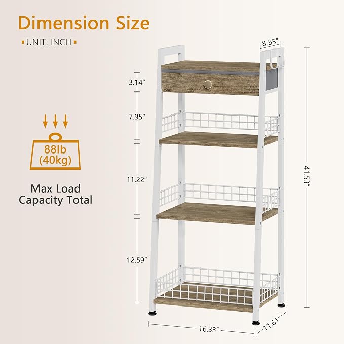 Gewudraw 4-Tier Ladder Shelf - Image 3