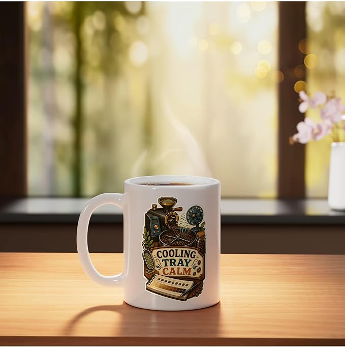 Cooling Tray Calm Coffee Roasting Ceramic Mug - Image 3
