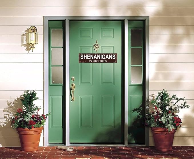 Shenanigans In Progress Metal Sign, Rustic Wall Art, 16 x 4 Inch Funny Decor - Image 5