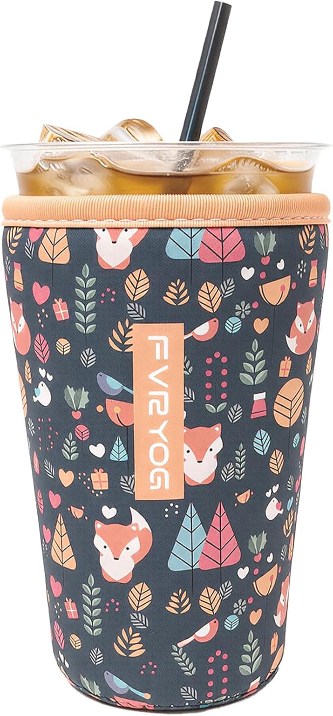 Reusable Insulated Neoprene Iced Coffee Sleeves by Fvryog