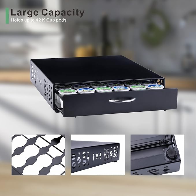 K Cup Pod Holde iron Top Drawer, Coffee Pod Holder Capsule Display Storage - Image 4