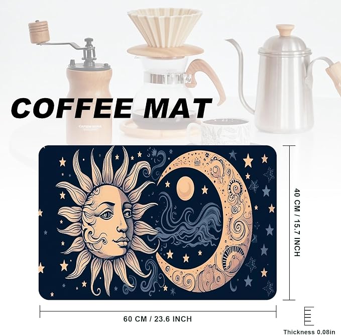 Coffee Mat, Coffee Bar Accessories Fit Under Coffee Maker Espresso Machine - Image 2
