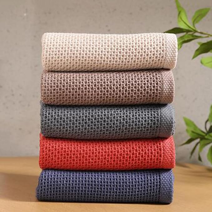 Microfiber Cleaning Cloth, 6 Pack Waffle Weave 100% Cotton Reusable Absorbent - Image 6
