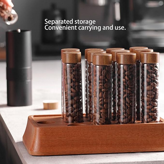 AUNMAS Coffee Bean Storage Tubes, Single Dose Coffee Bean Cellar Container - Image 6