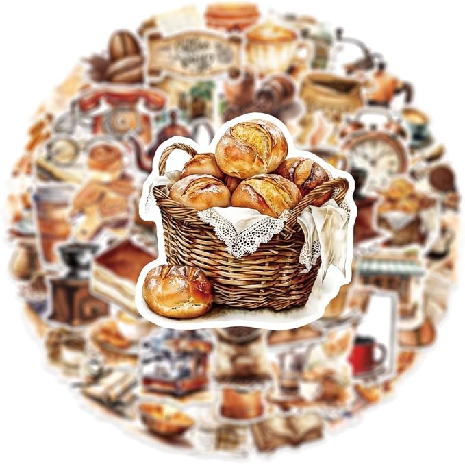 Retro Coffee Theme Stickers - Image 4