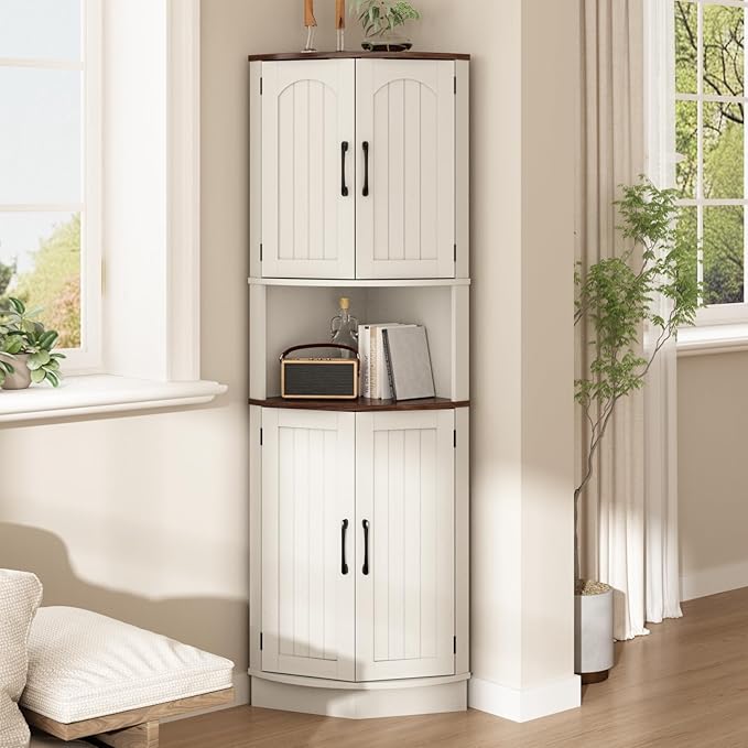 HOKYHOKY Tall Corner Cabinet, 64.7" Corner Storage Cabinet by HOKYHOKY
