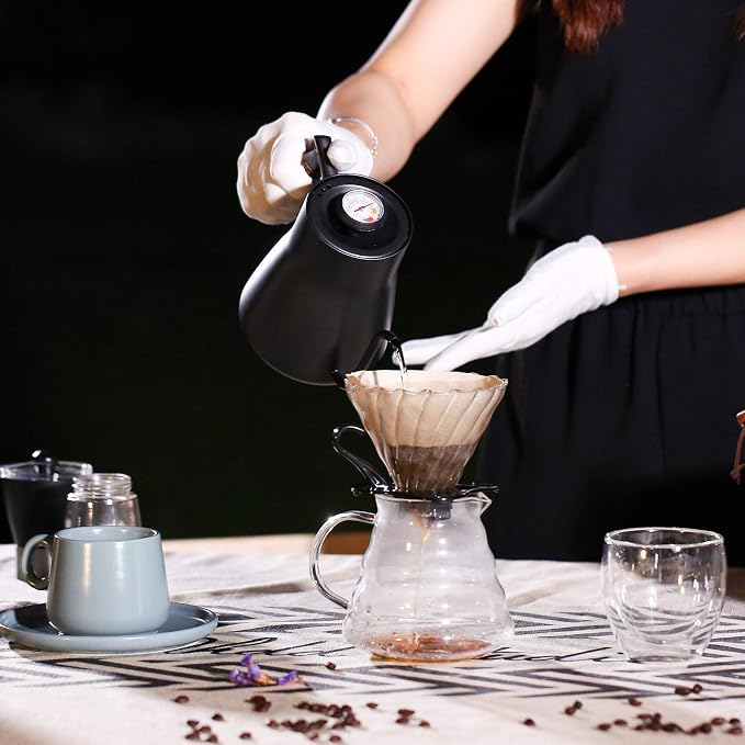 SOTECH Pour Over Coffee Maker Set Coffee Kettle Scale Server Dripping Cup Bean - Image 6