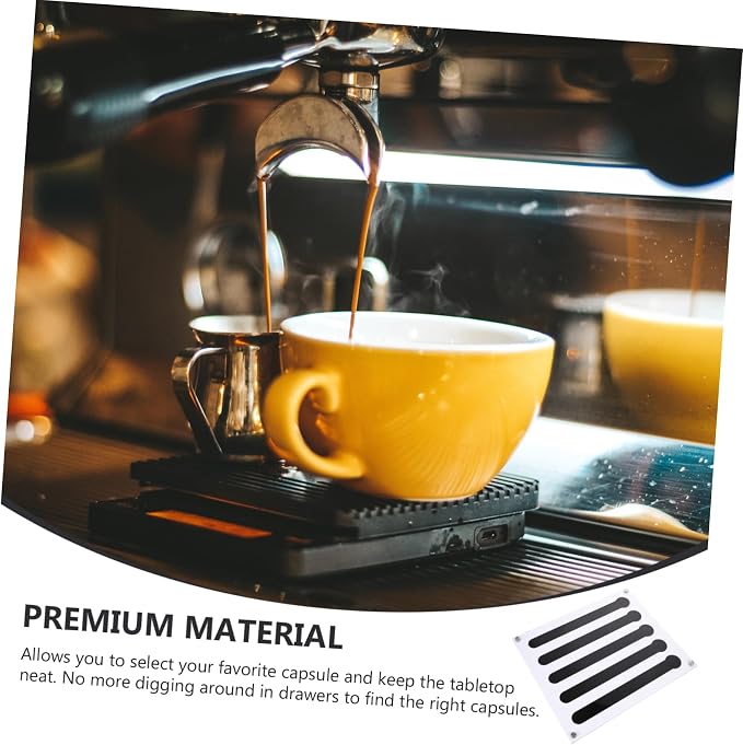 Zerodeko Black White Wall Mounted Capsule Storage Rack Coffee Bar Shelf Cup - Image 4