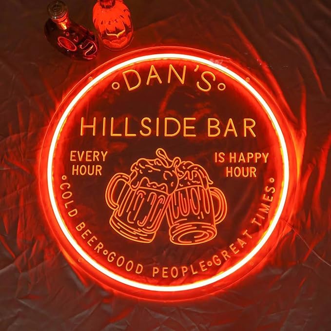 Custom Name Bar Neon Sign Dimmable Open LED Neon Light Wall Decor Beer Whiskey - Image 5