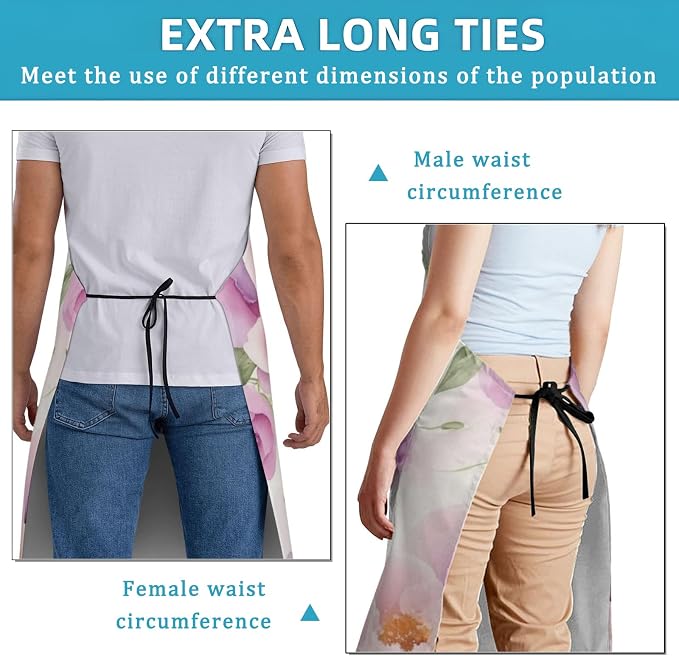 Desert Bloom Apron, Adjustable Waterproof Oxford Fabric Kitchen Apron - Image 5