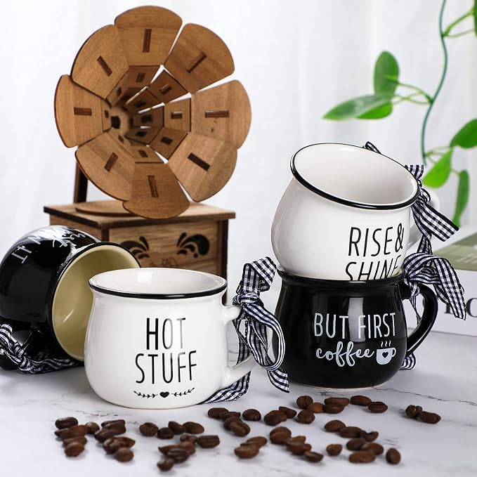Patelai 4 Pcs Mini Espresso Cups 5 oz Coffee Mugs Set - Image 2