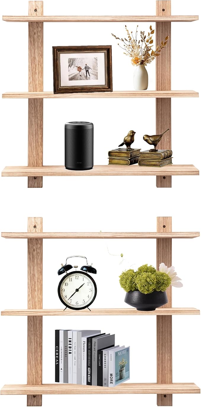 3 Tier Floating Shelves, Long Wall Shelf, Over The Toilet Shelves Bathroom - Image 8