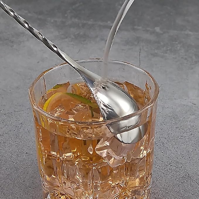 GSHLLO 2 Pcs 30cm Stainless Steel Cocktail Spoon - Image 2