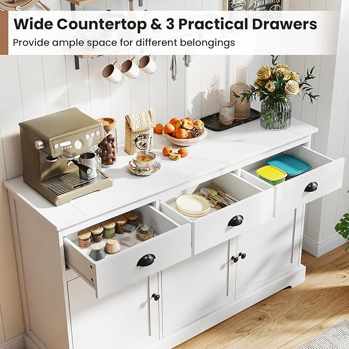 COSTWAY Sideboard Buffet Cabinet - Image 4