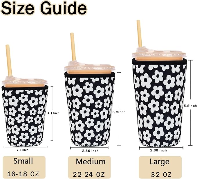 Reusable Insulated Sleeve for Iced Coffee Cup, Beverage Holder for Iced Coffee - Image 5