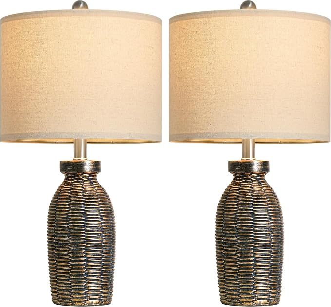 22.75" Table Lamps for Living Room Small Lamps for Bedroom Bedside Lamps Set of - Image 8