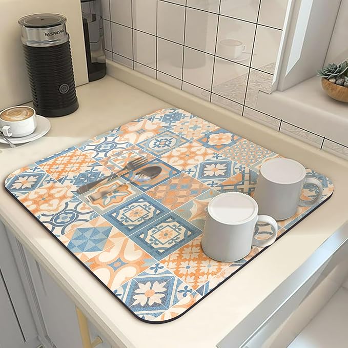 Coffee Bar Mat Rubber Dish Drying Mat - Image 2