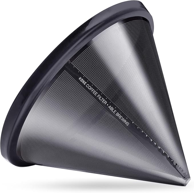 Able KONE compatible with Chemex: The Original Reusable Black Titanium Coffee by Able