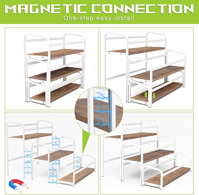3-Tier Coffee Syrup Rack for Countertop, Large Capacity 12-Bottles Syrup Stand - Image 6