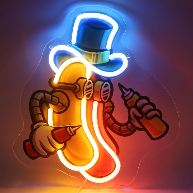 Hot Dog Neon Sign For Room Wall Decor, Funny Hotdog - Image 3