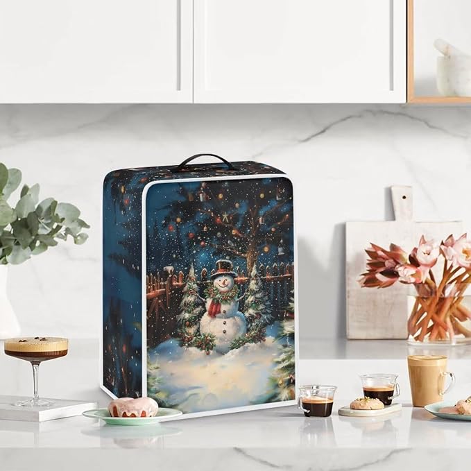 Christmas Snowman Coffee Machine Dust Covers Removable - Image 3